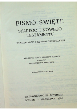 Pismo Święte Starego i Nowego Testamentu