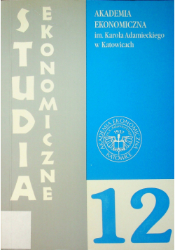 Studia ekonomiczne Nr 12 Badania Operacyjne