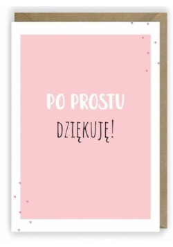 Kartka okolicznościowa, eko koperta Dziękuję K001