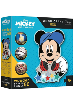 Puzzle drewniane 50 W świecie Mickey TREFL