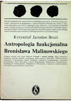 Antropologia funkcjonalna Bronisława Malinowskiego