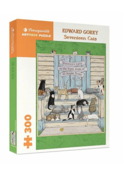 Puzzle 500 Siedemnaście kotów, Edward Gorey