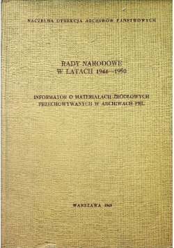 Rady narodowe w latach 1944 1950