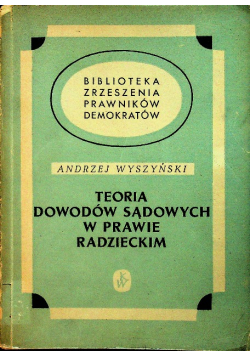 Teoria dowodów sądowych w prawie radzieckim 1949 r.