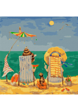 Malowanie po numerach - W leżakach 40x40