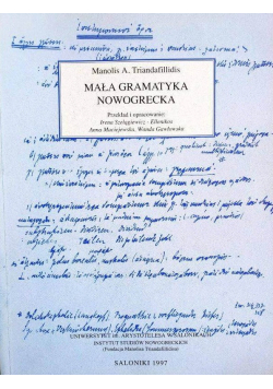 Mała gramatyka Nowogrecka