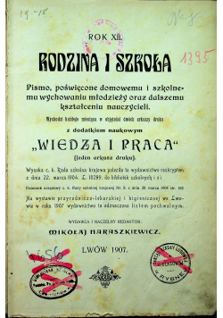 Rodzina i szkoła 1907 r