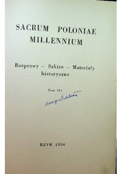 Sacrum poloniae Millennium Tom III