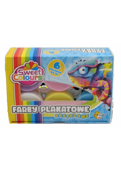 Farby plakatowe pastelowe 6 kolorów 20ml