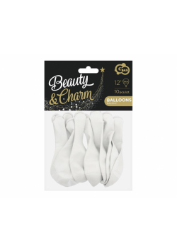 Balony pastelowe Beauty&Charm białe 30cm 10szt