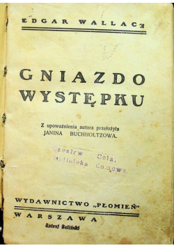 Gniazdo występku 1929r.
