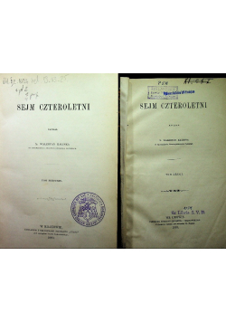 Sejm czteroletni tom 1 i 2 ok 1881 r.