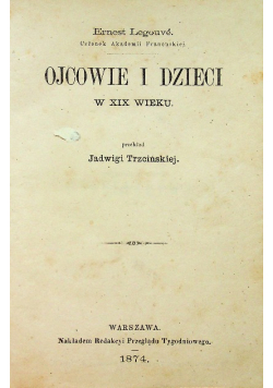 Ojcowie i dzieci w XIX wieku 1874 r.
