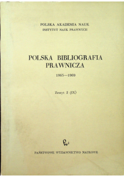 Polska bibliografia prawnicza Zeszyt 2