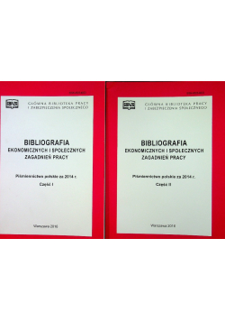 Bibliografia ekonomicznych i społecznych zagadnień pracy część 1 i 2 z CD