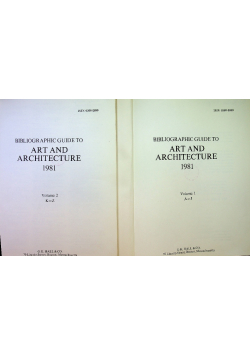 Bibliographic Guide to Art and Architecture