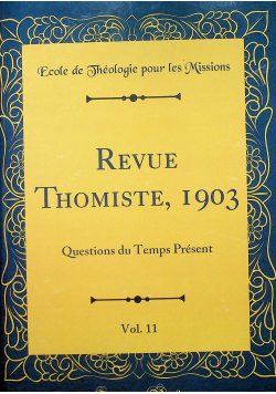 Revue Thomiste reprint z 1903r