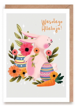 Kartka okolicznościowa Zając wielkanocny, eko K166