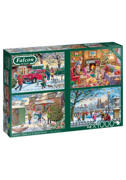 Puzzle 4x1000 Falcon Rodzinne święta BN G3
