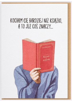 Kartka Kocham Cię bardziej niż książki