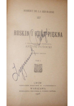 Ruskin i kult piękna 1908 r