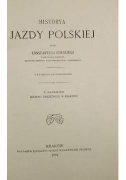 Historia Jazdy Polskiej reprint z 1984 r