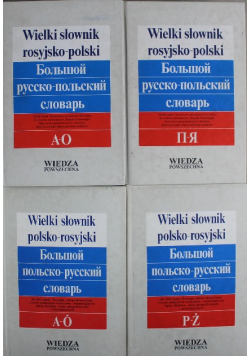Wielki słownik rosyjsko polski polsko rosyjski 4 tomy