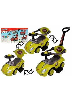 Jeździk z pchaczem Mega Car 3w1 żółty