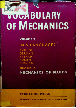 Vocabulary of mechanics