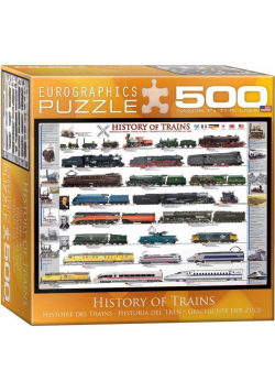Puzzle 500 Historia pociągów XXL