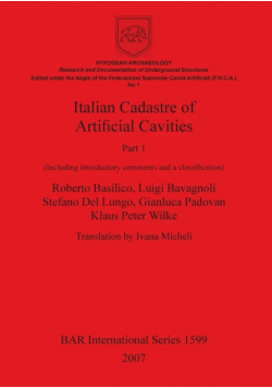 Italian Cadastre of Artificial Cavities Part 1