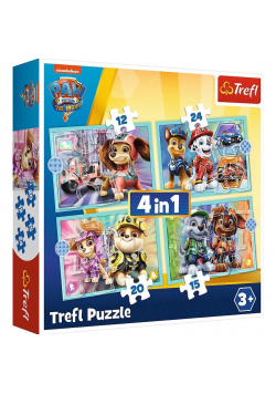 Puzzle 4w1 Wesołe pieski Psi Patrol TREFL