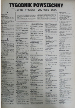 Tygodnik powszechny6 Rok XXXVII  1983 Nr 1 do 52