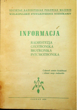 Informacja radiestezja geotronika biotronika psychotronika