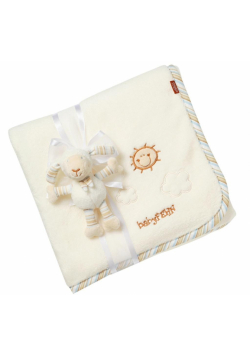 Kocyk z maskotką Owieczka 13 cm
