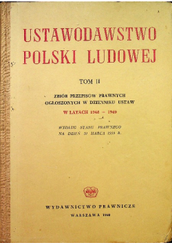 Ustawodawstwo Polski Ludowej Tom II