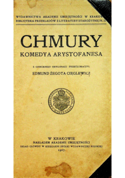 Chmury komedya Arystofanesa 1907r.