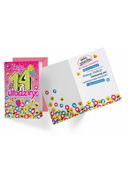 Karnet PR-337 Urodziny 14 dziewczynka