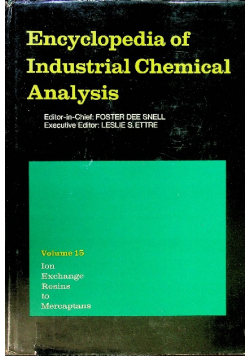 Encyclopedia of Industrial Chemical Analysis Volume 15