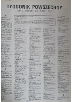 Tygodnik Powszechny Rok XLIV  1990  Nr  1 do 52