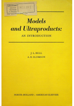 Models and ultraproducts an introduction