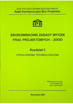 Środowiskowe zasady wycen prac projektowych rozdział 3