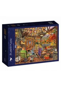 Puzzle 3000 Wnętrze chaty w górach