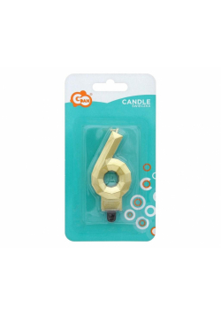 Świeczka Cyfra 6 Diament 7,6cm