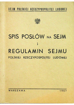 Spis osłów na Sejm i regulamin sejmu