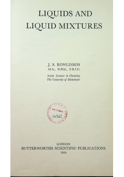 Liquids and liquid mixtures