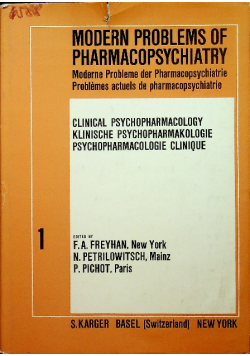 Modern problems of pharmacopsychiatry
