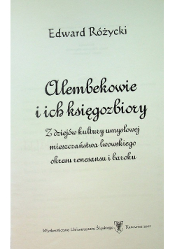 Alemberkowie i ich księgozbiory