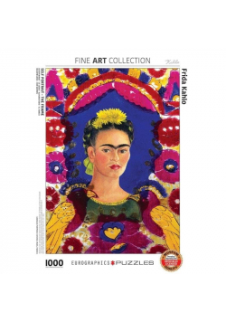 Puzzle 1000 Portret Fridy Kahlo z ptakami