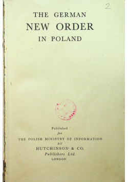 The German new order in Poland 1942r